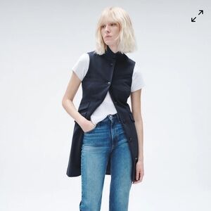 Rag & Bone Slade Knit Twill Vest Dress